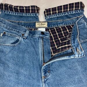 LL Bean Flannel Lined Relaxed Fit Jeans Men’s 36x30